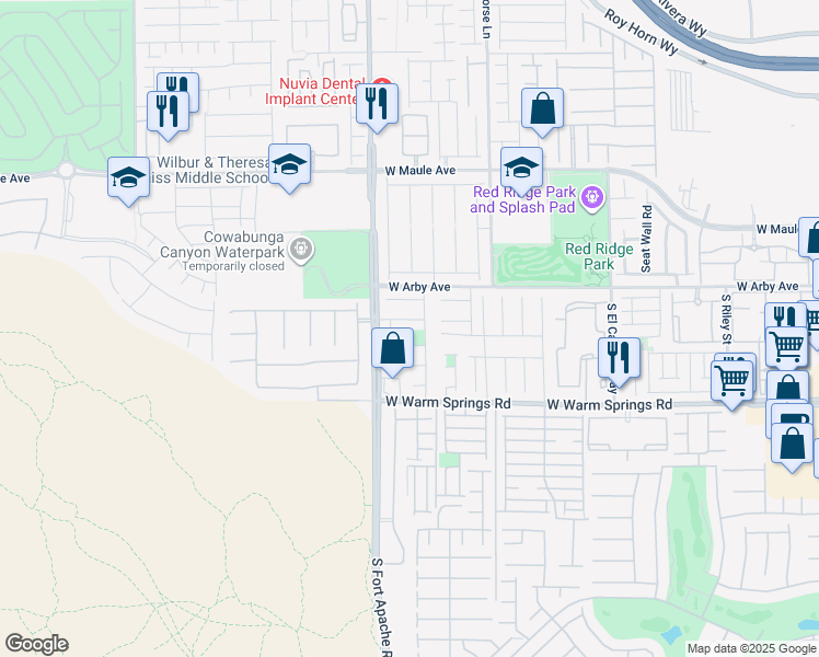 map of restaurants, bars, coffee shops, grocery stores, and more near 9345 Boulder Opal Avenue in Las Vegas