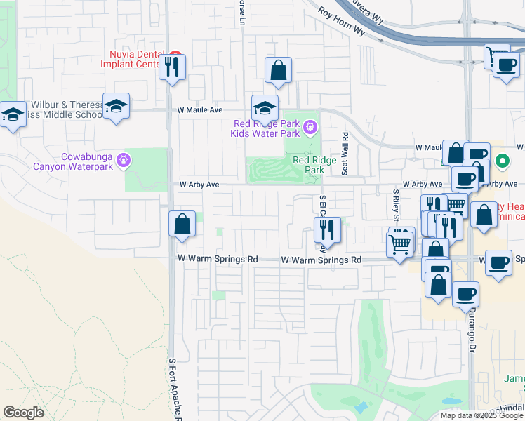 map of restaurants, bars, coffee shops, grocery stores, and more near 7134 Brassica Court in Las Vegas