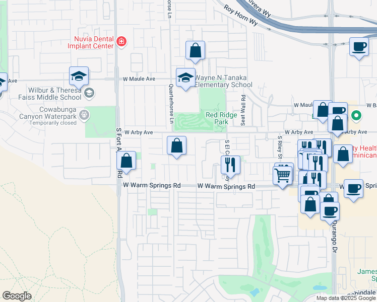 map of restaurants, bars, coffee shops, grocery stores, and more near 7164 Brassica Court in Las Vegas