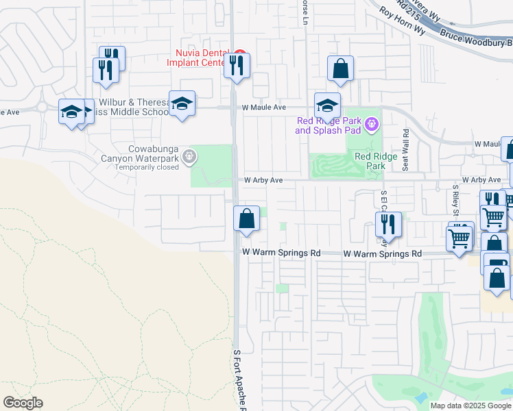 map of restaurants, bars, coffee shops, grocery stores, and more near 9345 Boulder Opal Avenue in Las Vegas
