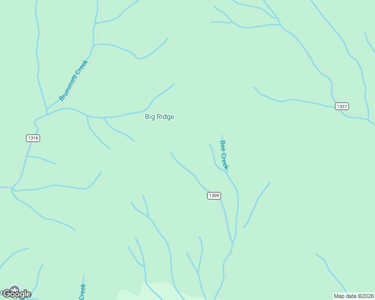 map of restaurants, bars, coffee shops, grocery stores, and more near State Road 1309 in Bakersville