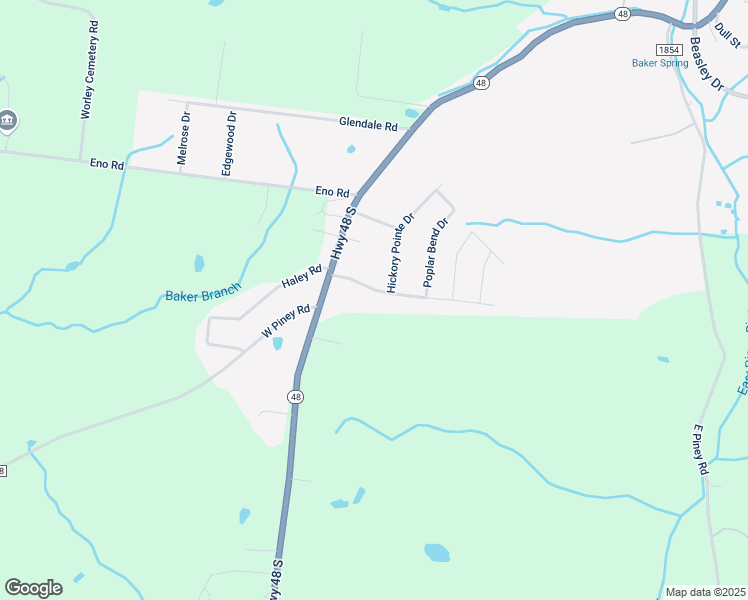 map of restaurants, bars, coffee shops, grocery stores, and more near 109 Hickory Pointe in Dickson