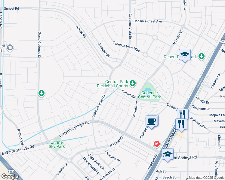map of restaurants, bars, coffee shops, grocery stores, and more near 72 Alla Breve Avenue in Henderson