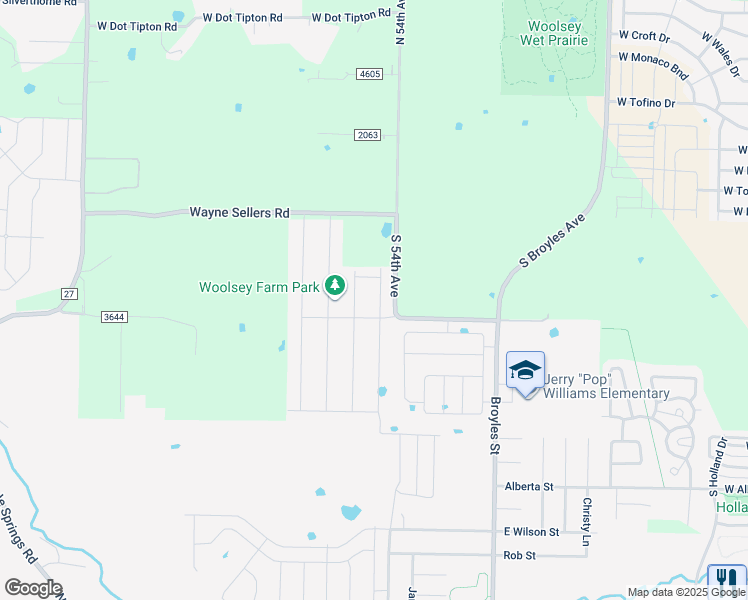 map of restaurants, bars, coffee shops, grocery stores, and more near 140 South 54th Avenue in Fayetteville