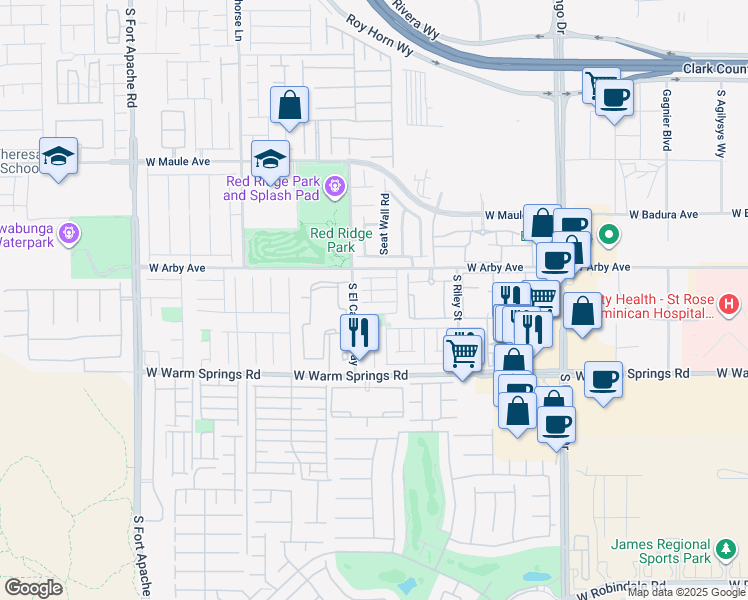 map of restaurants, bars, coffee shops, grocery stores, and more near 8954 Flying Frog Avenue in Las Vegas