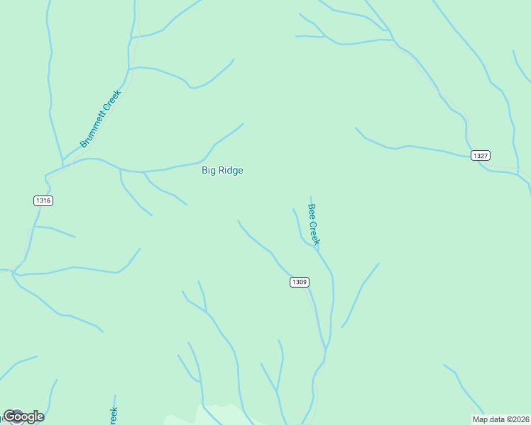 map of restaurants, bars, coffee shops, grocery stores, and more near State Road 1309 in Bakersville