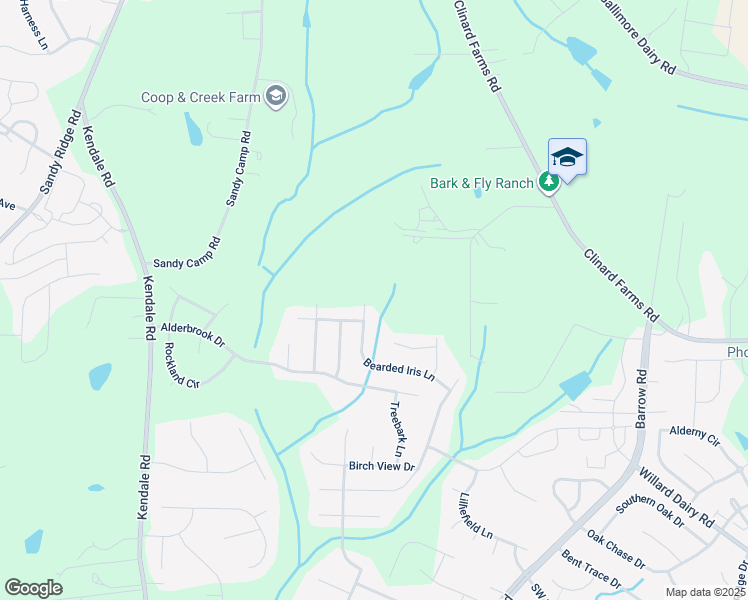 map of restaurants, bars, coffee shops, grocery stores, and more near 2401 Bearded Iris Lane in High Point