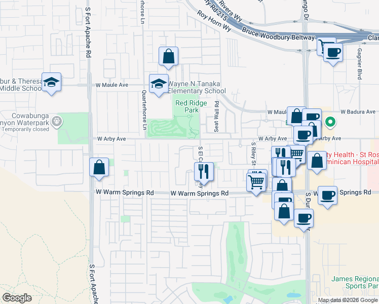 map of restaurants, bars, coffee shops, grocery stores, and more near 8994 Flying Frog Avenue in Las Vegas