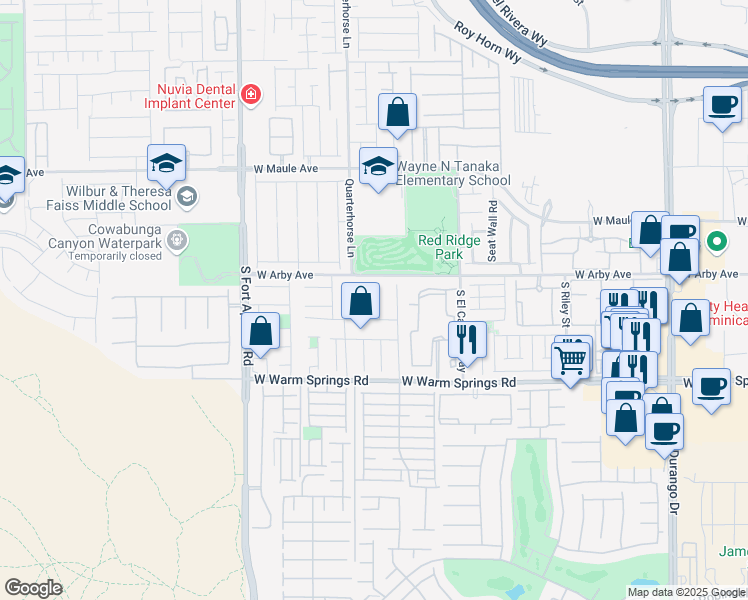 map of restaurants, bars, coffee shops, grocery stores, and more near 7139 Brassica Court in Las Vegas
