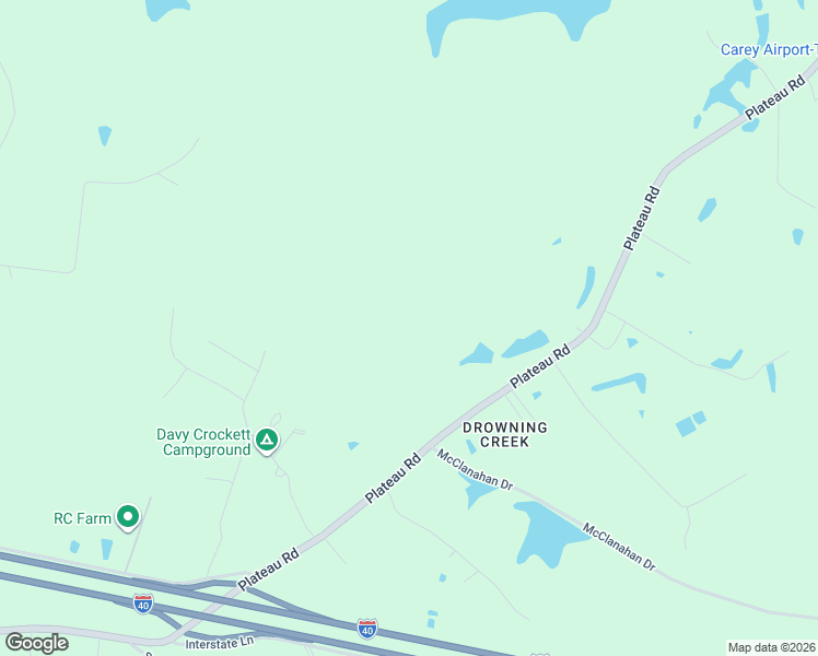 map of restaurants, bars, coffee shops, grocery stores, and more near 6102 Plateau Road in Crossville