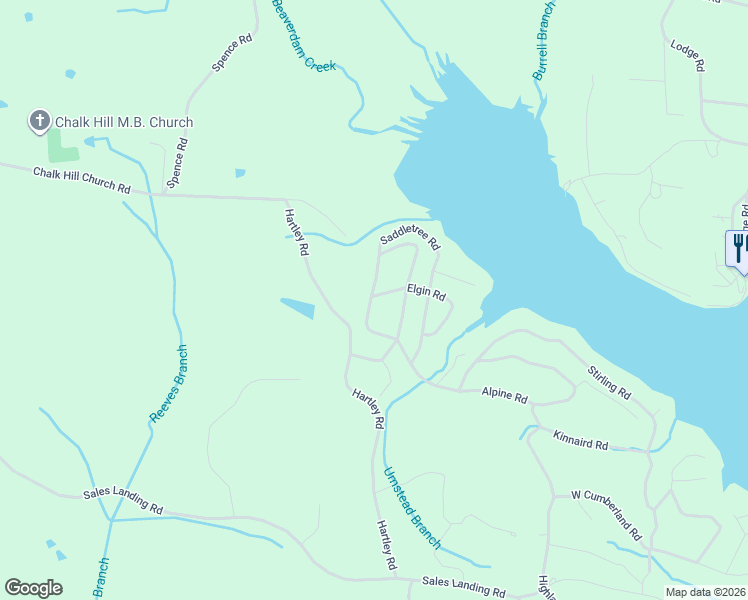 map of restaurants, bars, coffee shops, grocery stores, and more near 135 Saddletree Road in Camden