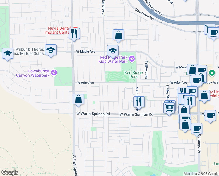 map of restaurants, bars, coffee shops, grocery stores, and more near 7134 Brassica Court in Las Vegas