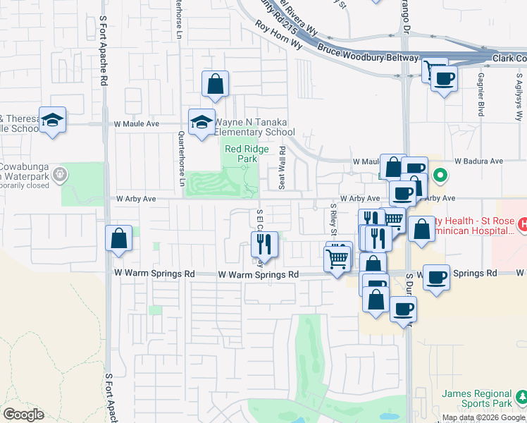 map of restaurants, bars, coffee shops, grocery stores, and more near 8994 Flying Frog Avenue in Las Vegas