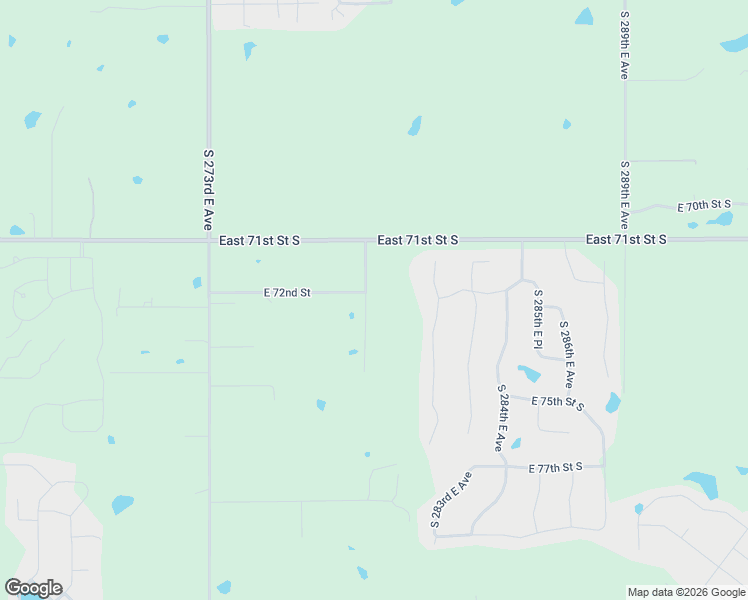 map of restaurants, bars, coffee shops, grocery stores, and more near 7123 277th East Avenue in Broken Arrow