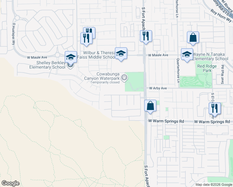 map of restaurants, bars, coffee shops, grocery stores, and more near 9584 Belmont Bay Avenue in Las Vegas
