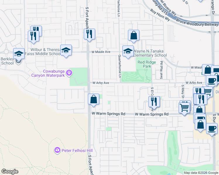 map of restaurants, bars, coffee shops, grocery stores, and more near 9265 Ansley Court in Las Vegas