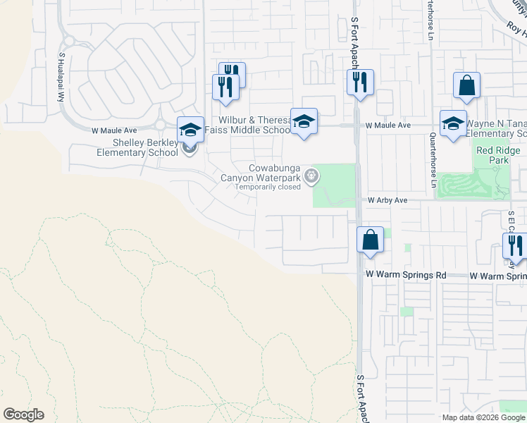map of restaurants, bars, coffee shops, grocery stores, and more near 9650 Belmont Bay Avenue in Las Vegas