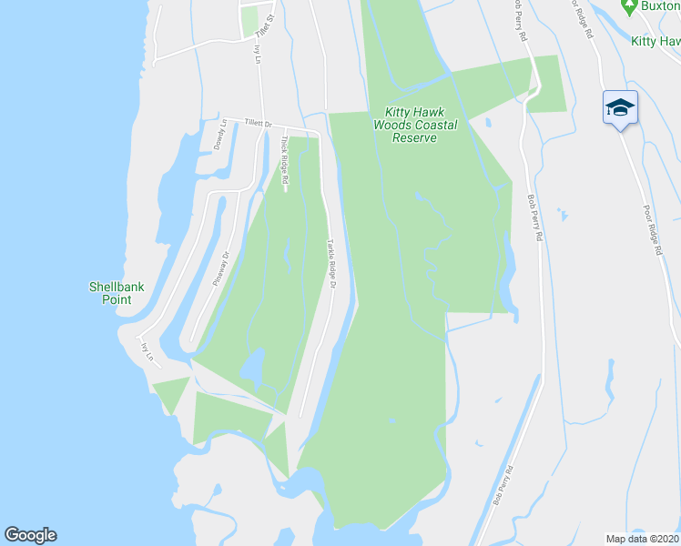 map of restaurants, bars, coffee shops, grocery stores, and more near 4045 Tarkle Ridge Drive in Kitty Hawk