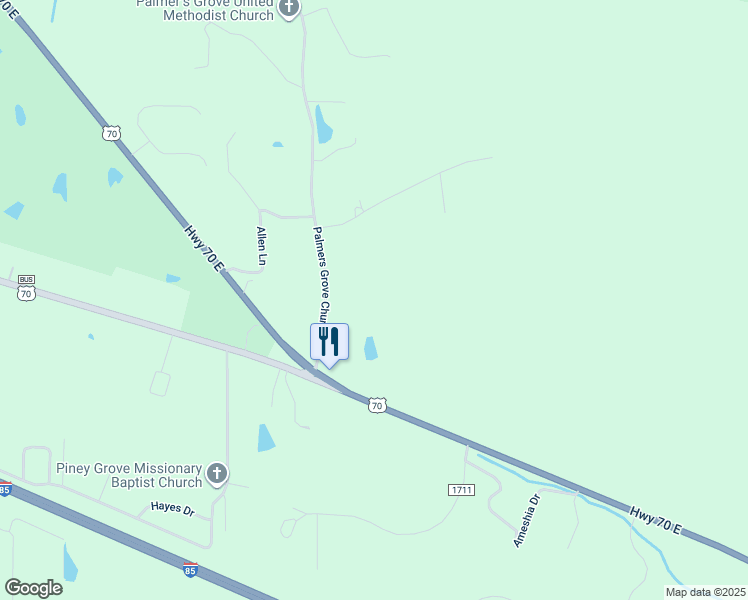 map of restaurants, bars, coffee shops, grocery stores, and more near 3211 Gibbs Lane in Hillsborough