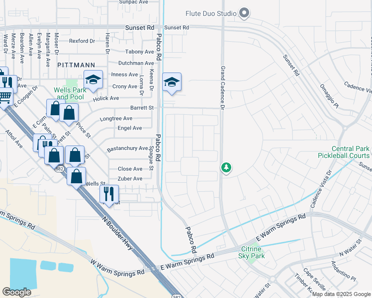 map of restaurants, bars, coffee shops, grocery stores, and more near 478 Daphne Terrace Street in Henderson