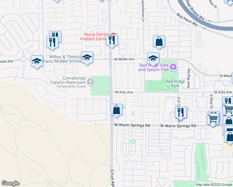 map of restaurants, bars, coffee shops, grocery stores, and more near 9368 Malaya Garnet Court in Las Vegas