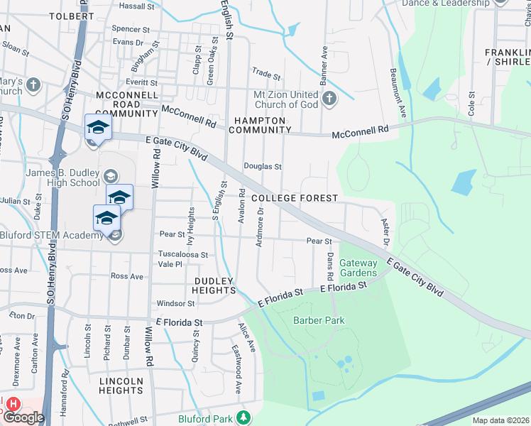 map of restaurants, bars, coffee shops, grocery stores, and more near in Greensboro