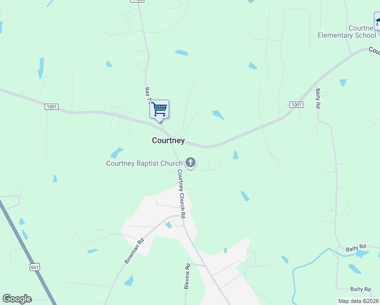 map of restaurants, bars, coffee shops, grocery stores, and more near 2016 Courtney-Huntsville Road in Yadkinville