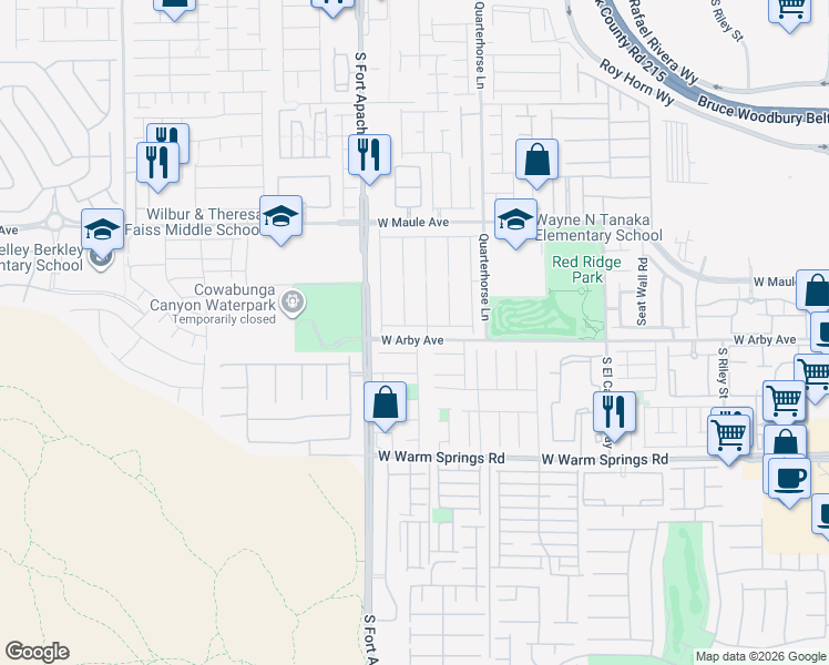 map of restaurants, bars, coffee shops, grocery stores, and more near 9325 Hidden Harbor Avenue in Las Vegas