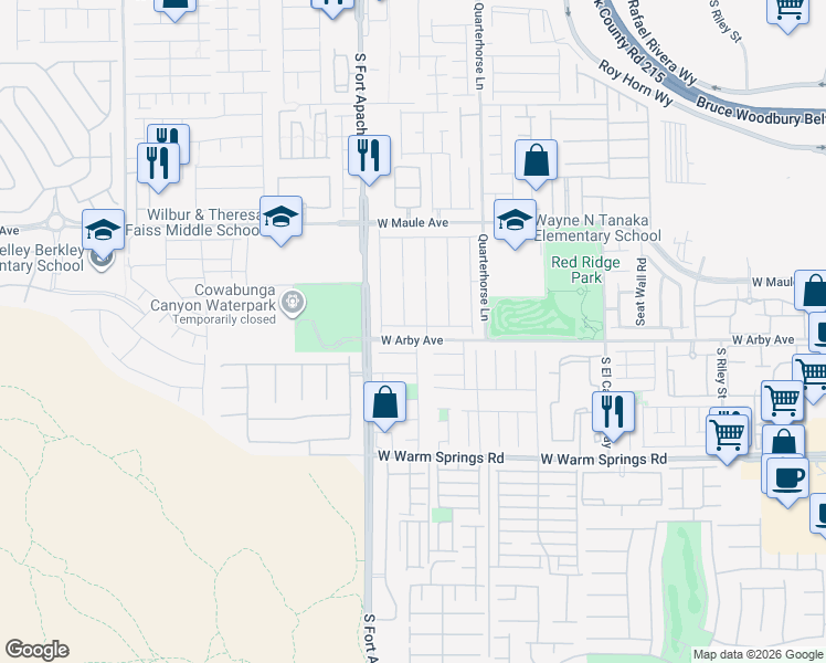 map of restaurants, bars, coffee shops, grocery stores, and more near 9325 Hidden Harbor Avenue in Las Vegas