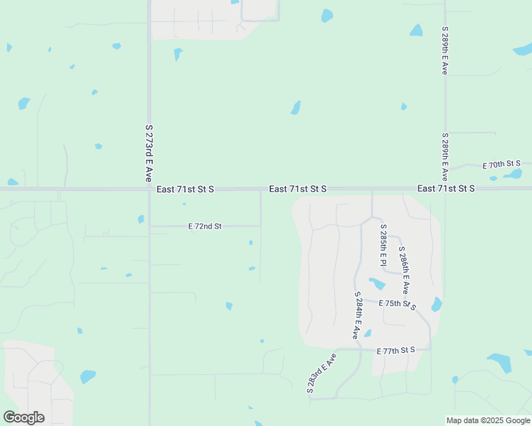 map of restaurants, bars, coffee shops, grocery stores, and more near 7115 277th East Avenue in Broken Arrow