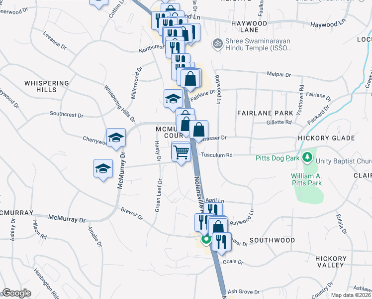 map of restaurants, bars, coffee shops, grocery stores, and more near 5025 U.S. 31 Alternate in Nashville