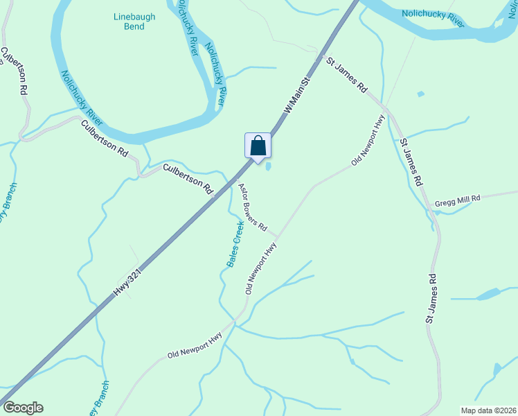 map of restaurants, bars, coffee shops, grocery stores, and more near 125 Astor Bowers Road in Greeneville