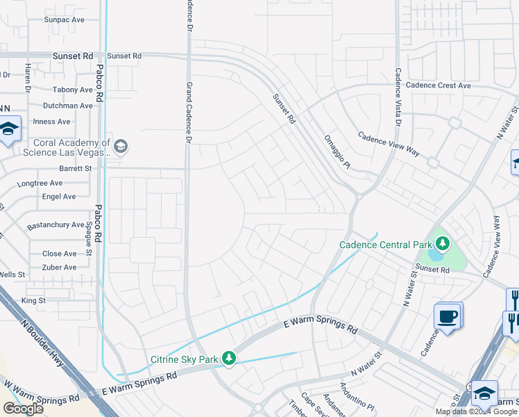 map of restaurants, bars, coffee shops, grocery stores, and more near 68 Ella Ashman Avenue in Henderson