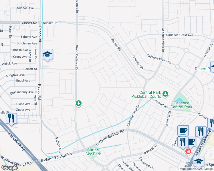 map of restaurants, bars, coffee shops, grocery stores, and more near 72 Ella Ashman Avenue in Henderson