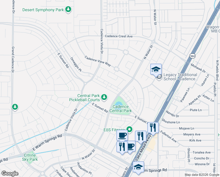 map of restaurants, bars, coffee shops, grocery stores, and more near 617 Assurance PL in Henderson