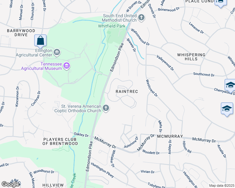 map of restaurants, bars, coffee shops, grocery stores, and more near 1414 Edmonson Circle in Nashville