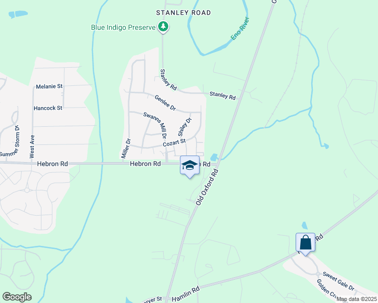 map of restaurants, bars, coffee shops, grocery stores, and more near 1304 Cozart Street in Durham