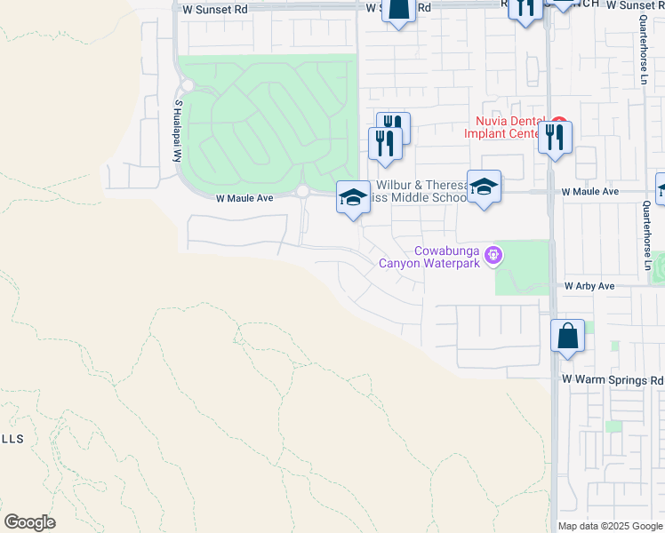 map of restaurants, bars, coffee shops, grocery stores, and more near 9835 Starlight Ridge Avenue in Las Vegas