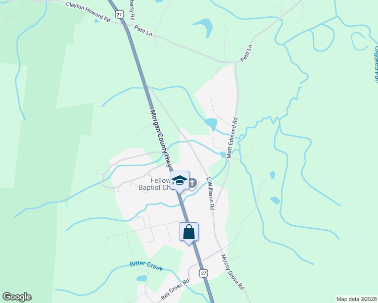 map of restaurants, bars, coffee shops, grocery stores, and more near 190 Leonard Williams Rd in Wartburg