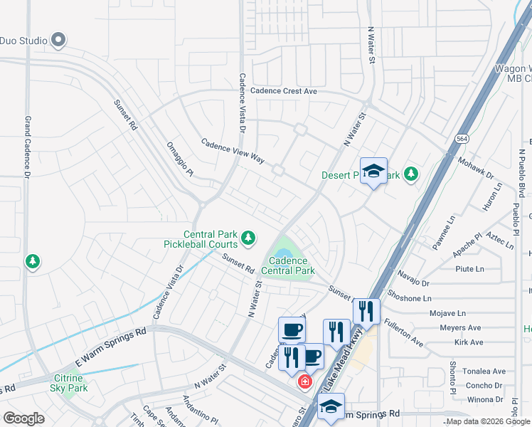 map of restaurants, bars, coffee shops, grocery stores, and more near 617 Assurance PL in Henderson