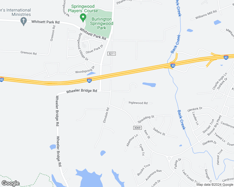 map of restaurants, bars, coffee shops, grocery stores, and more near 1600 Carriage Way in Burlington