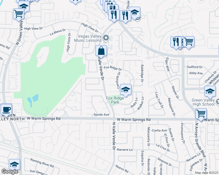 map of restaurants, bars, coffee shops, grocery stores, and more near 1852 Wellington Court in Henderson