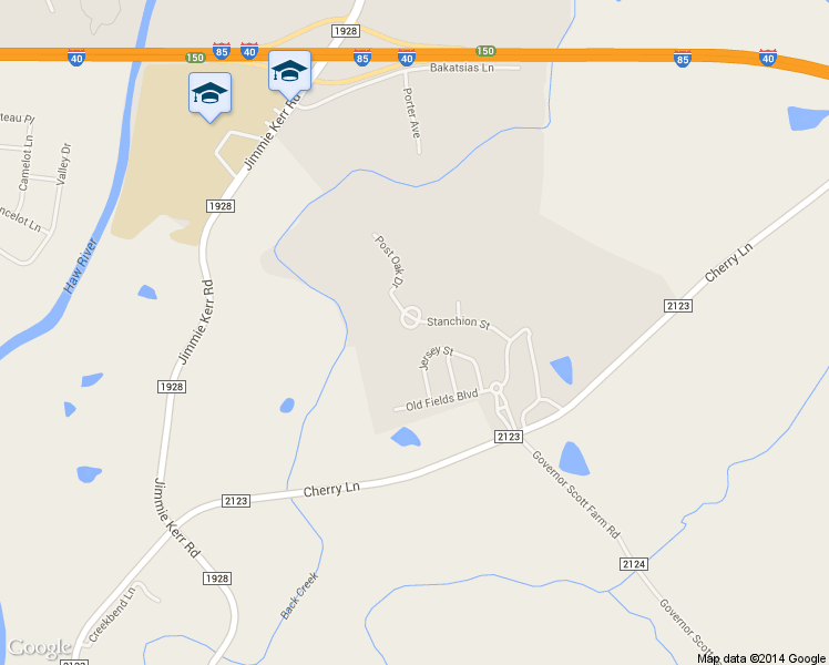 map of restaurants, bars, coffee shops, grocery stores, and more near 204 Single Tree Circle in Haw River