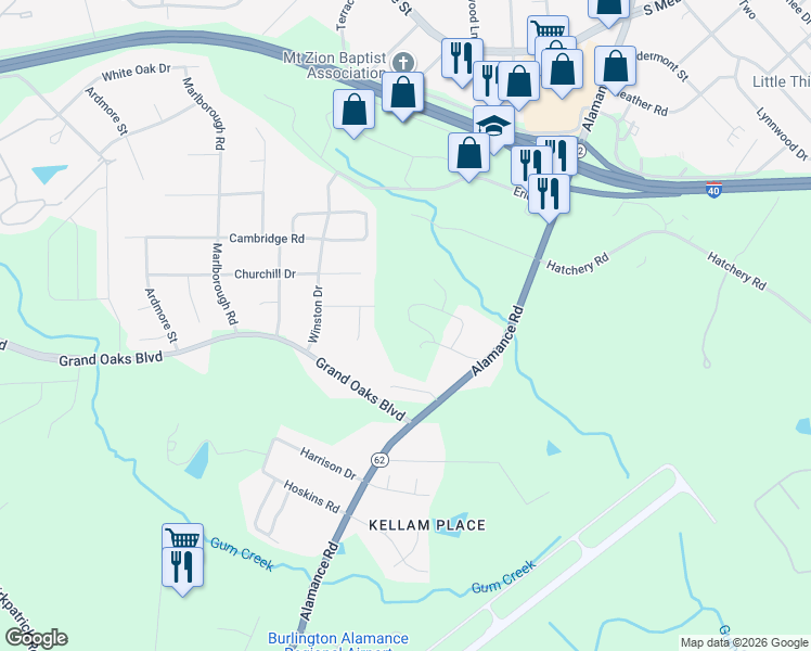 map of restaurants, bars, coffee shops, grocery stores, and more near 1084 Stowe Street in Burlington