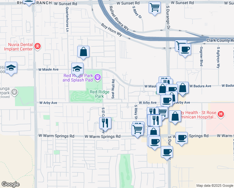 map of restaurants, bars, coffee shops, grocery stores, and more near 7061 Ipe Wood Road in Las Vegas