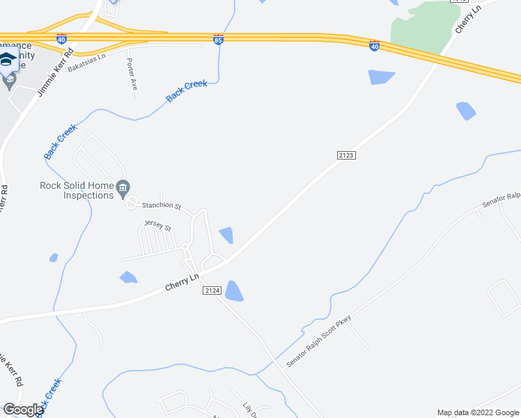 map of restaurants, bars, coffee shops, grocery stores, and more near 2056-2058 Cherry Lane Road in Mebane