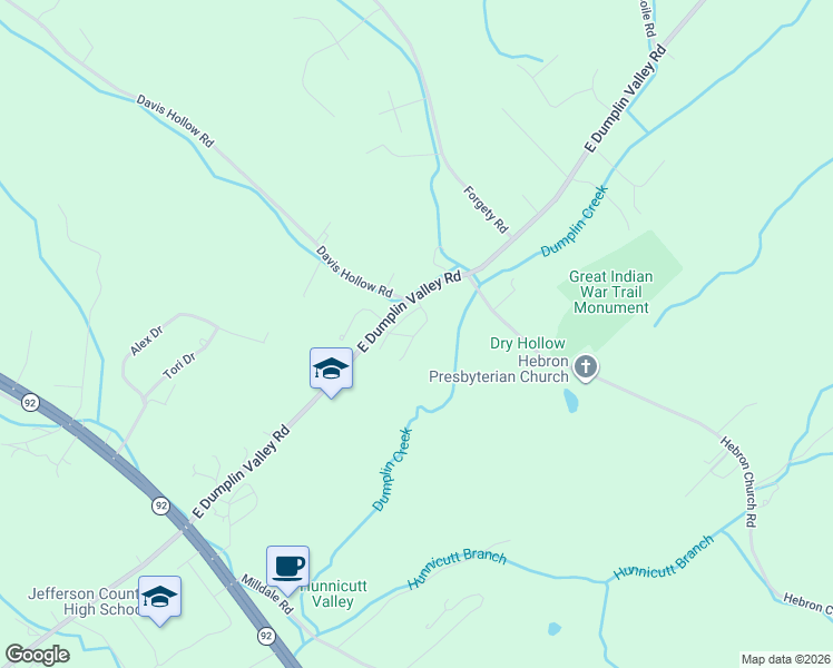 map of restaurants, bars, coffee shops, grocery stores, and more near 2020 Turkey Trail in Jefferson City