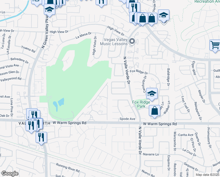 map of restaurants, bars, coffee shops, grocery stores, and more near 2233 Marlboro Drive in Henderson