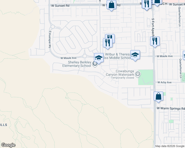 map of restaurants, bars, coffee shops, grocery stores, and more near 9835 Starlight Ridge Avenue in Las Vegas
