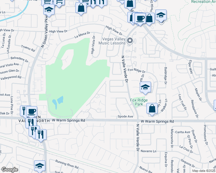 map of restaurants, bars, coffee shops, grocery stores, and more near 2233 Marlboro Drive in Henderson